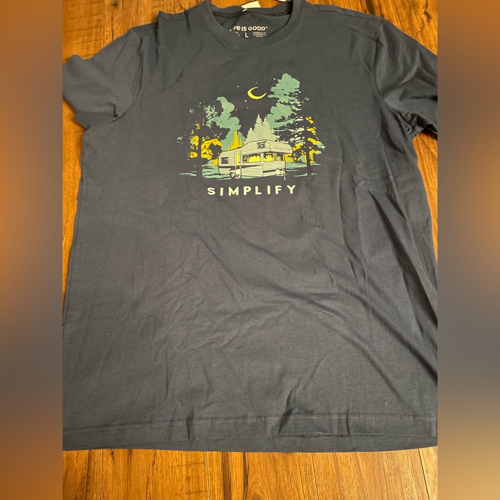 Life is good simplify camping tee